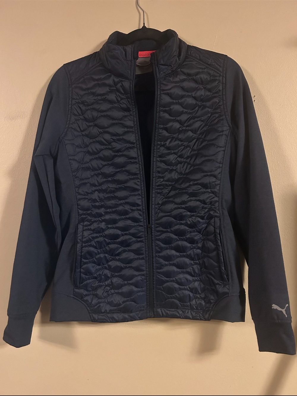 Puma Women’s Hybrid Quilted Full Zip Jacket Navy XS